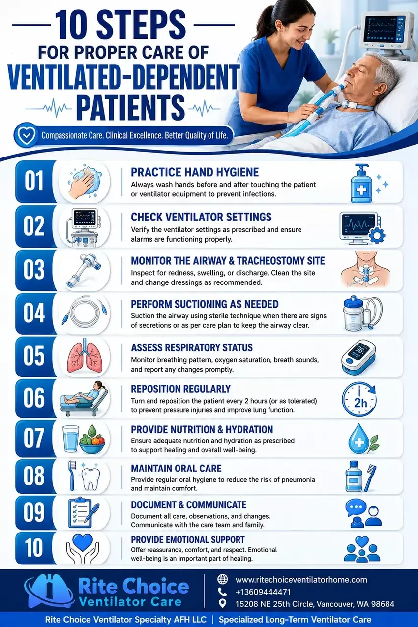 10 Tips for best care of ventilator-dependent patients