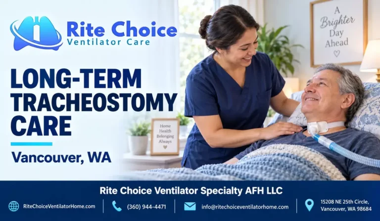 Long-term tracheostomy care facility in Vancouver WA at Rite Choice Ventilator Specialty AFH LLC